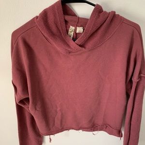 Maroon textured hoodie